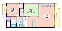 テネレッツァ住之江公園 2LDKの間取図画像
