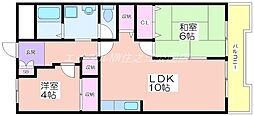 メゾンロイヤル 2LDKの間取図画像