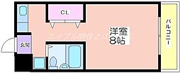 ハイツ桃山 1Kの間取図画像