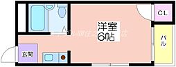 OMレジデンス西加賀屋 1Kの間取図画像