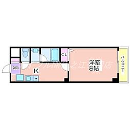 ヴィラスミノエ 1DKの間取図画像