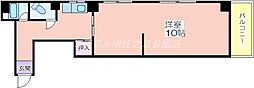 パークサイド長居 1Kの間取図画像