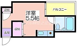 朝日プラザパレ・セーヌ ワンルームの間取図画像