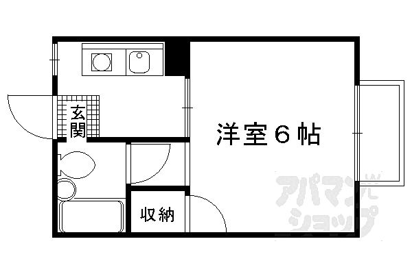 京都府京都市伏見区西大文字町(賃貸アパート1K・1階・18.00㎡)の写真 その2