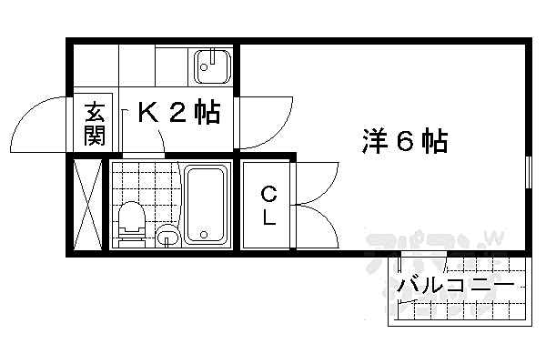 レオパレスＲＸ山科 401｜京都府京都市山科区大宅辻脇町(賃貸マンション1K・4階・16.80㎡)の写真 その2