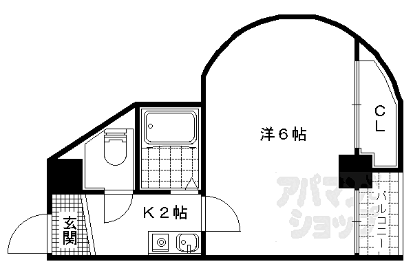 レジデンスプラザ 501｜京都府京都市山科区北花山大林町(賃貸マンション1K・5階・18.00㎡)の写真 その2