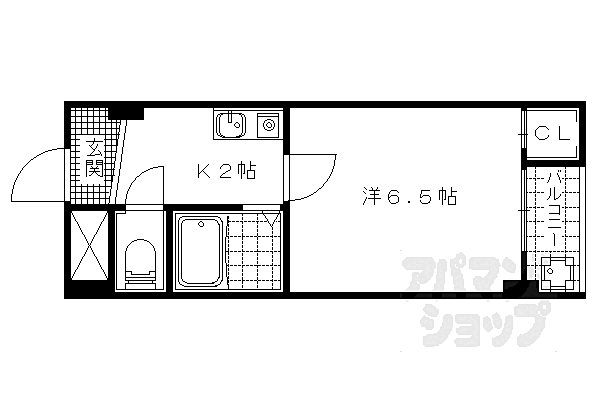 レジデンスプラザ 406｜京都府京都市山科区北花山大林町(賃貸マンション1K・4階・21.00㎡)の写真 その2