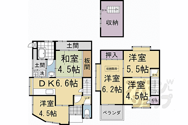 小山小川町貸家 1｜京都府京都市山科区小山小川町(賃貸一戸建5DK・--・47.15㎡)の写真 その2