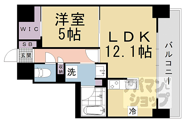 ブランシエスタ山科大塚 202｜京都府京都市山科区大塚中溝(賃貸マンション1LDK・2階・42.70㎡)の写真 その2