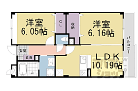 滋賀県大津市湖城が丘（賃貸マンション2LDK・3階・52.49㎡） その2