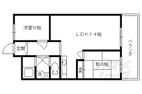 京都府京都市伏見区深草西浦町3丁目（賃貸マンション2LDK・1階・55.00㎡） その2