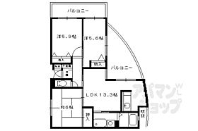 京都府京都市下京区平野町（賃貸マンション3LDK・2階・66.32㎡） その2