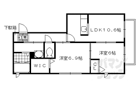 京都府京都市伏見区羽束師鴨川町（賃貸アパート2LDK・1階・53.50㎡） その2