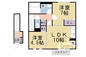 滋賀県大津市大萱2丁目（賃貸アパート3LDK・2階・58.65㎡） その1