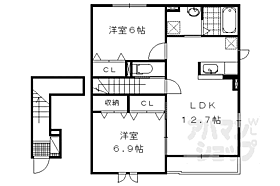 京都府京都市伏見区久我本町（賃貸アパート2LDK・2階・61.12㎡） その2