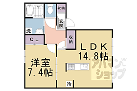 京都府京都市伏見区醍醐南西裏町（賃貸アパート1LDK・1階・50.00㎡） その2