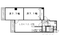 リアライズ小山西御所 3階2LDKの間取り