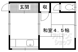 さつき荘 1Kの間取図画像