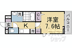 近鉄京都線 向島駅 徒歩7分の賃貸アパート 3階1Kの間取り