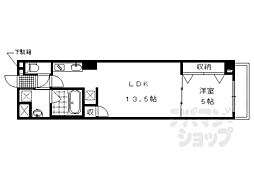 近鉄京都線 桃山御陵前駅 徒歩2分の賃貸マンション 2階1LDKの間取り