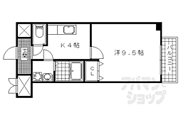 京阪京津線 びわ湖浜大津駅 徒歩2分の賃貸マンション 8階1Kの間取り