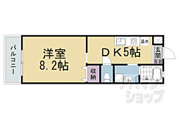 京阪石山坂本線 錦駅 徒歩2分の賃貸マンション 3階1DKの間取り