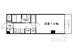 ライオンズマンション上鳥羽 1Kの間取図画像