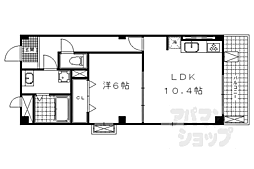 JR東海道・山陽本線 石山駅 徒歩7分の賃貸マンション 2階1LDKの間取り