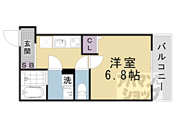 Rita椥辻 1Kの間取図画像