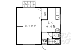 京阪石山坂本線 近江神宮前駅 徒歩11分の賃貸アパート 2階1DKの間取り