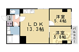 ハウスオブローズ3 2LDKの間取図画像