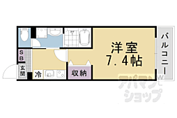 JR東海道・山陽本線 大津駅 徒歩5分の賃貸アパート 2階1Kの間取り
