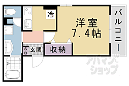 JR東海道・山陽本線 大津駅 徒歩5分の賃貸アパート 1階1Kの間取り
