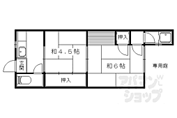 グロリアス山科 2Kの間取図画像