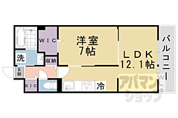 SYS大将軍 1LDKの間取図画像