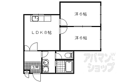 サキゾーメゾン竹鼻 2DKの間取図画像