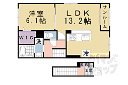 カルムメゾン悠 1LDKの間取図画像