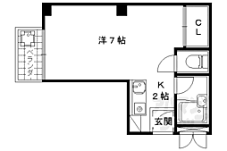 ダイシンfビル 1Kの間取図画像