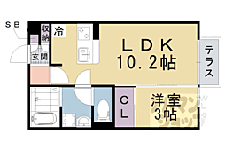 アーバンスクエア1 1LDKの間取図画像