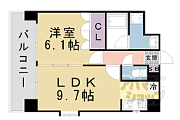 音羽ハイツ 1LDKの間取図画像