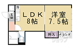 メゾン音羽ビル 1LDKの間取図画像