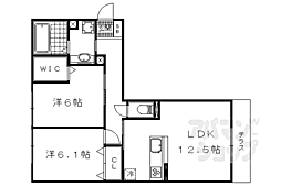 シャルマンコートドゥ 2LDKの間取図画像