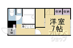 レオパレスフォーティウィンクス 1Kの間取図画像
