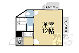 京阪四ノ宮アバンギャルド 1Kの間取図画像