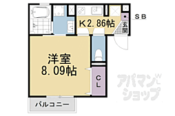 アースフィールド大津 1Kの間取図画像
