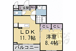 エアリーガーデン 1LDKの間取図画像