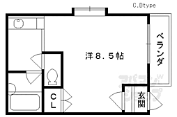 メゾンレリック 1Kの間取図画像