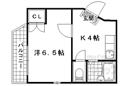 イースト.ハウス 1Kの間取図画像