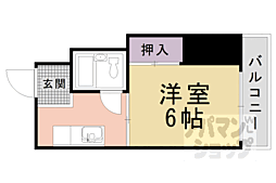 甲の辻マンション 1Kの間取図画像