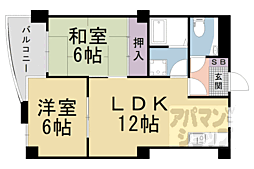 ユーティ唱 2LDKの間取図画像